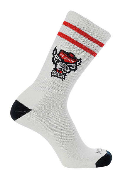NC State Wolfpack Socks - Vintage Striped, NCAA Licensed (Large)