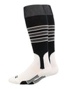 Baseball Stirrup Socks Pattern D (Black/White/Graphite, X-Large)