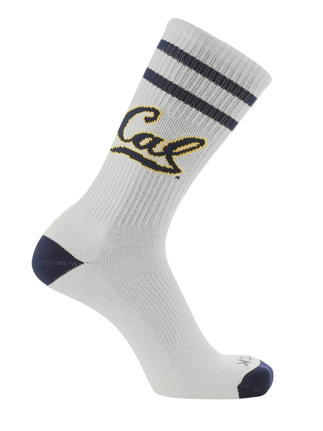 California Golden Bears Socks - Vintage Striped, NCAA Licensed (Large)