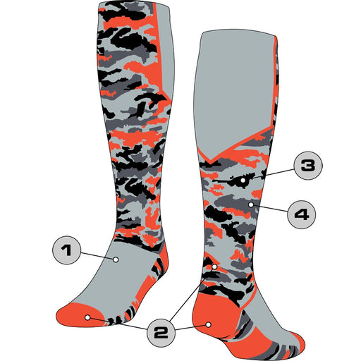 Custom Over the Calf Socks - Woodland Camo