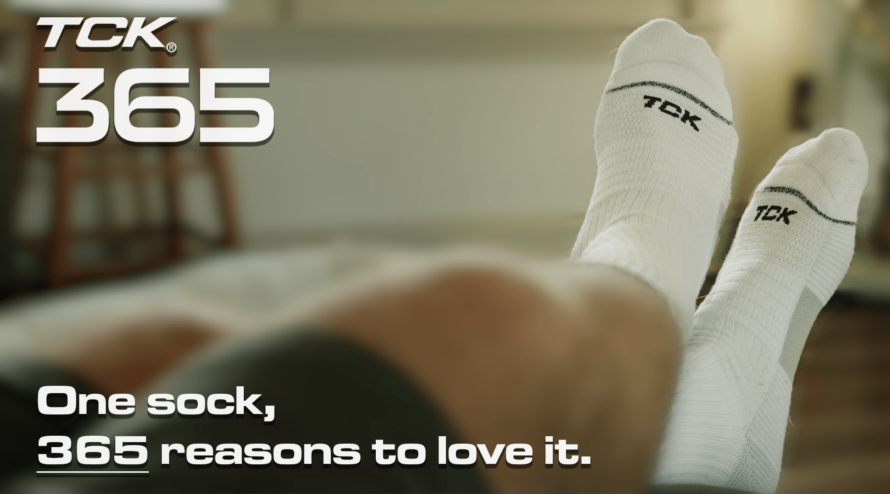 TCK 365 Crew Socks in White - One Sock, 365 reasons to love it.