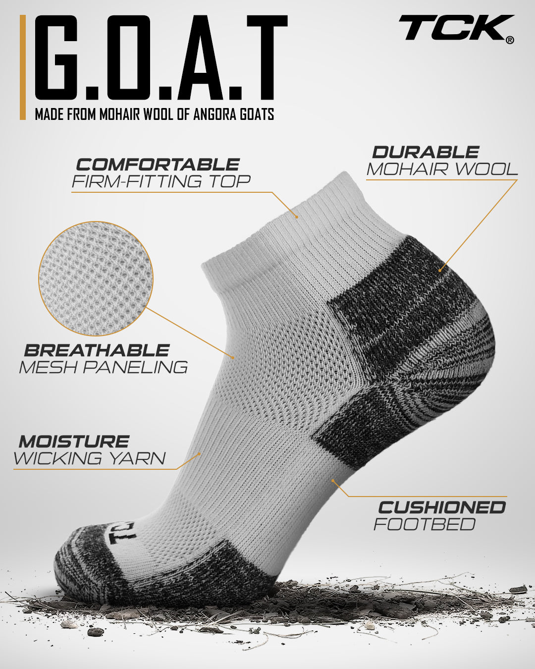 GOAT Socks Quarter Length