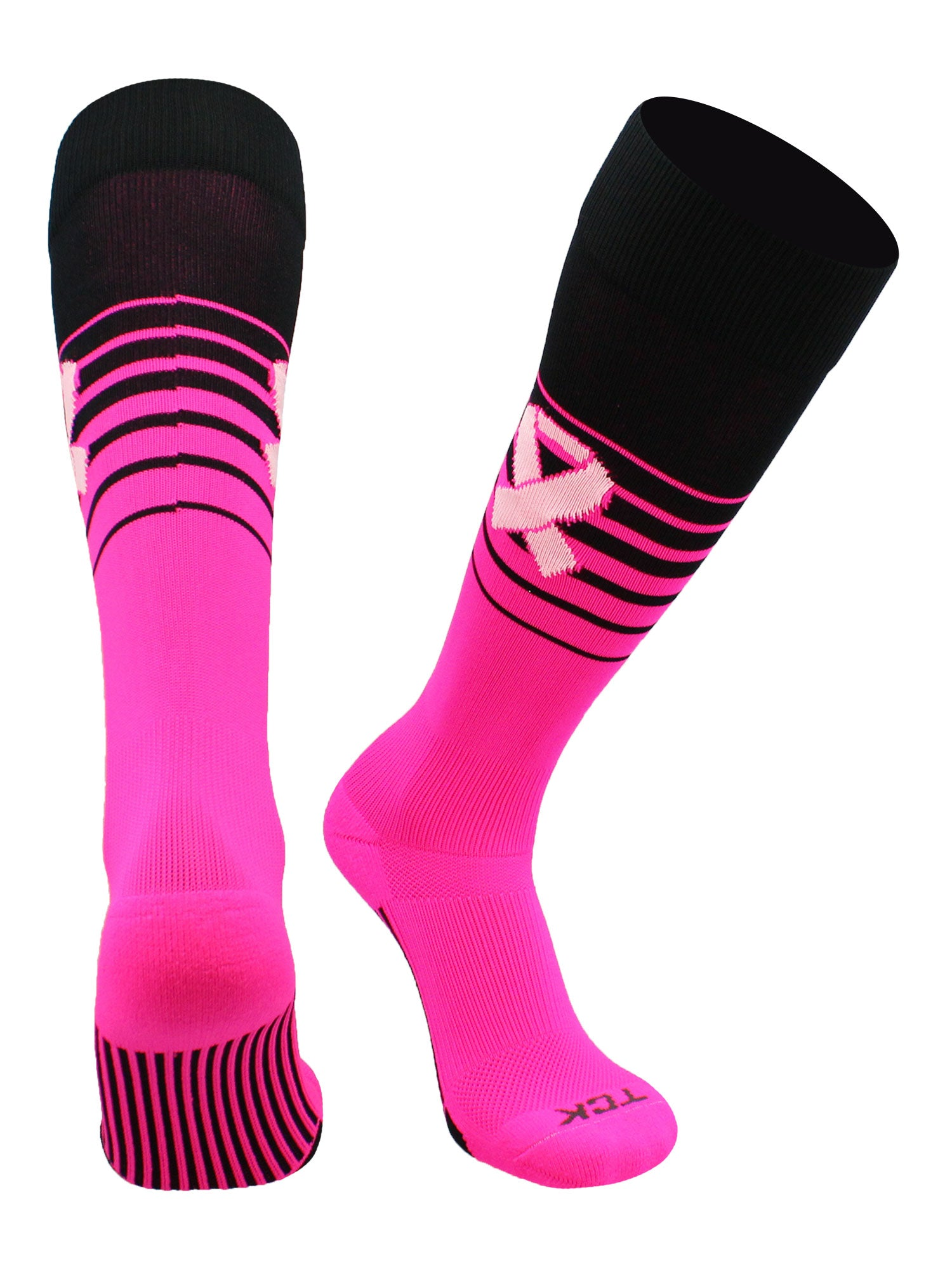 Pink Breast Cancer Socks Elite Breaker - Pink football socks - Pink soccer socks