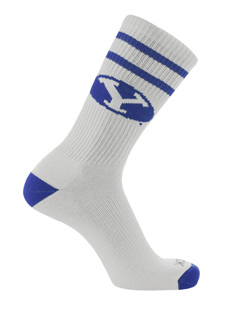BYU Cougars Socks - Vintage Striped, NCAA Licensed (Large)