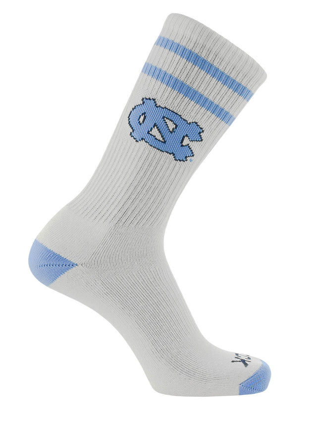 North Carolina Tar Heels Socks - Vintage Striped, NCAA Licensed (Large)