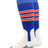 Baseball Stirrup Socks Pattern D (Royal/White/Orange, X-Large)