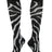 TCK Sports Krazisox Zebra Stripe Socks (Black/White, Small)