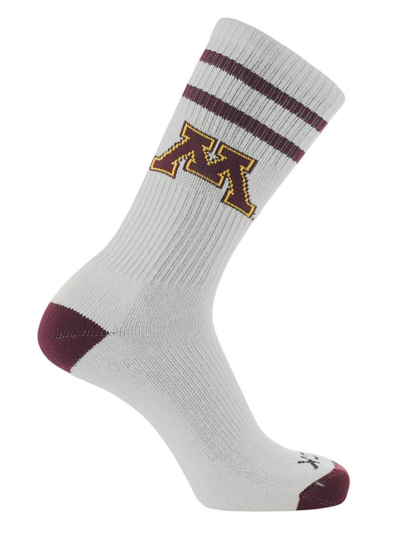 Minnesota Golden Gophers Socks - Vintage Striped, NCAA Licensed (Large)