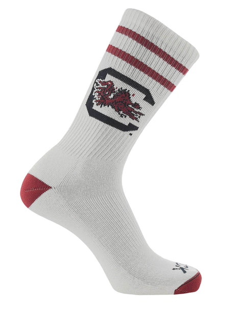 South Carolina Gamecocks Socks - Vintage Striped, NCAA Licensed (Large)