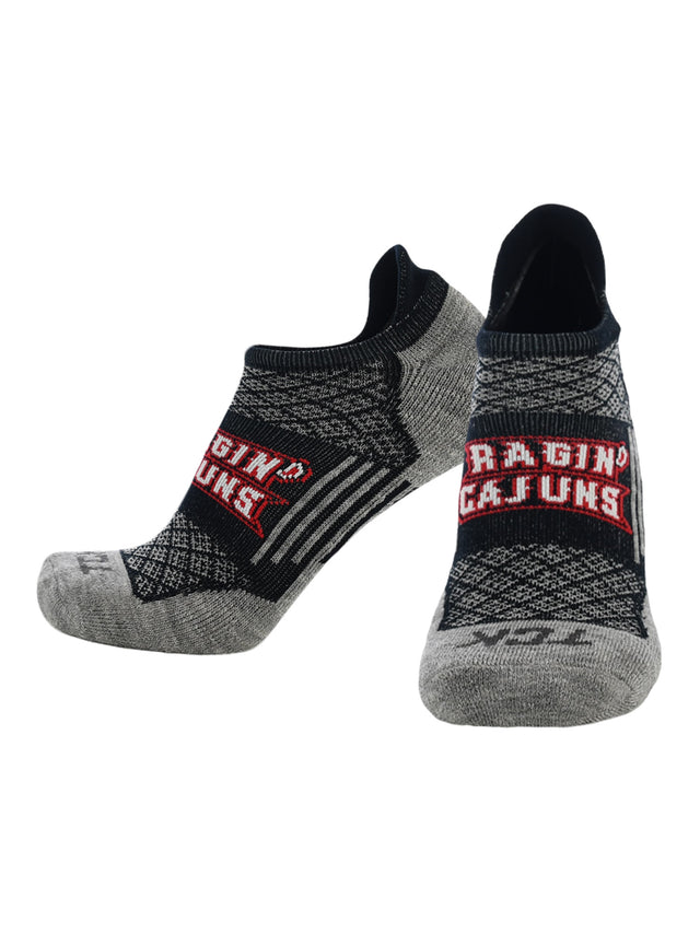 UL Lafayette Ragin Cajuns No Show Tour Socks