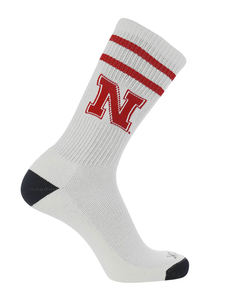 Nebraska Cornhuskers Socks - Vintage Striped, NCAA Licensed (Medium)