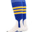Baseball Stirrup Socks Pattern D (Royal/White/Gold, X-Large)