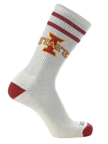 Iowa State Cyclones Socks - Vintage Striped, NCAA Licensed (Large)