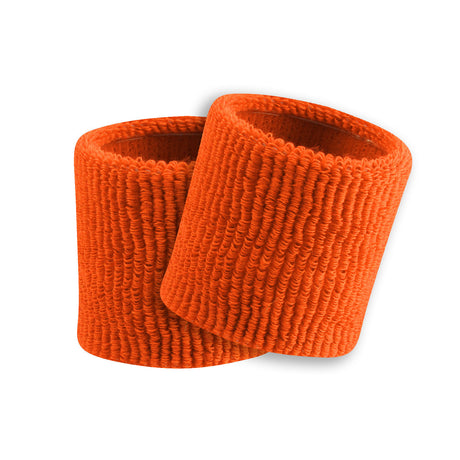 Orange – 3.5" Made in USA Performance Terry Wristbands (Pair)
