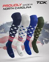 TCK Freedom Dugout USA Made Stars & Stripes OTK Socks