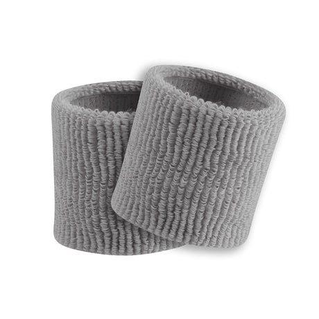 Grey – 3.5" Made in USA Performance Terry Wristbands (Pair)