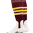 Baseball Stirrup Socks Pattern D (Maroon/White/Gold, X-Large)