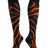 TCK Sports Krazisox Zebra Stripe Socks (Black/Orange, Small)