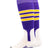 Baseball Stirrup Socks Pattern D (Purple/White/Gold, Medium)