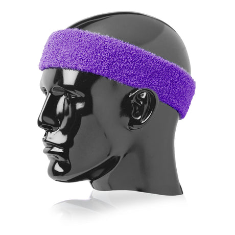 Purple – Made in USA Universal Fit Performance Terry Headband