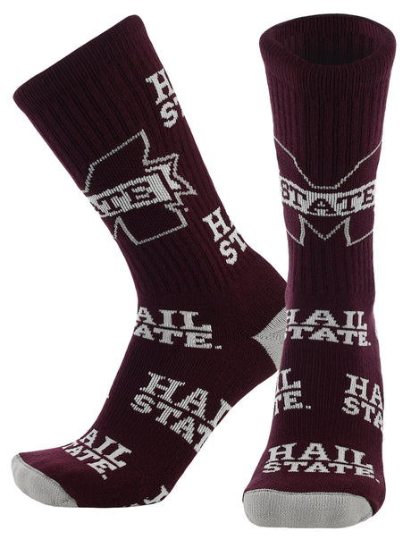 Mississippi State Bulldogs Mayhem Crew Socks