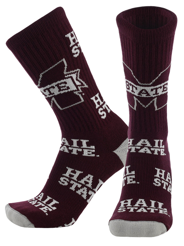 Mississippi State Bulldogs Mayhem Crew Socks