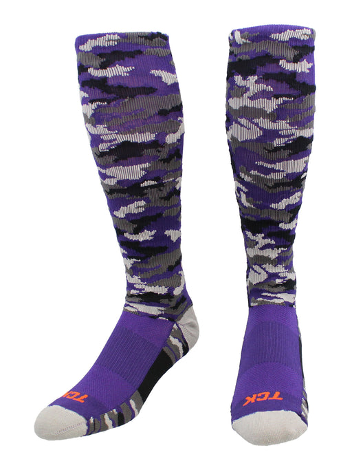 Elite Long Sports Socks Woodland Camo Over the Calf