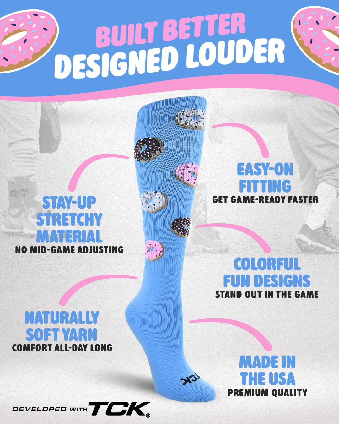 Donut All-Over Tube Socks