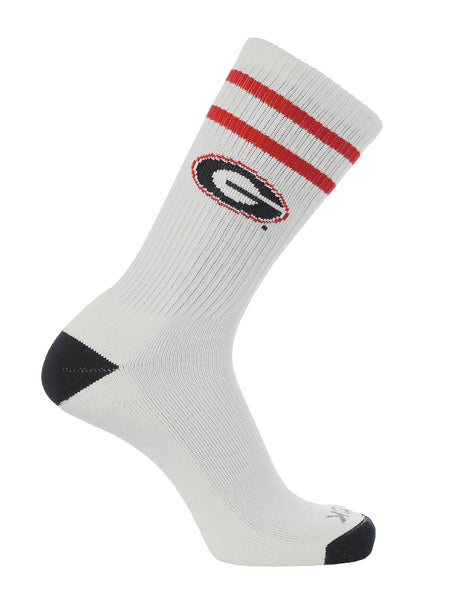 Georgia Bulldogs Socks - Vintage Striped, NCAA Licensed (Medium)