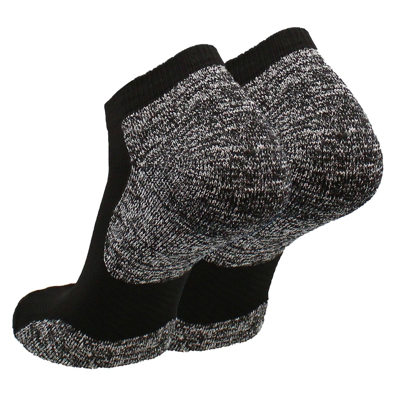 padded black and gray ankle socks