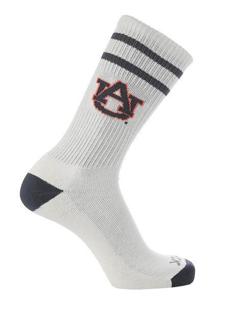 Auburn Tigers Socks - Vintage Striped, NCAA Licensed Men's & Women's (Large)