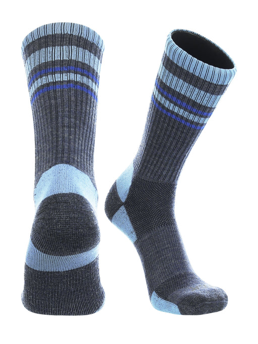 Striped Merino Wool Hiking Socks For Men & Women