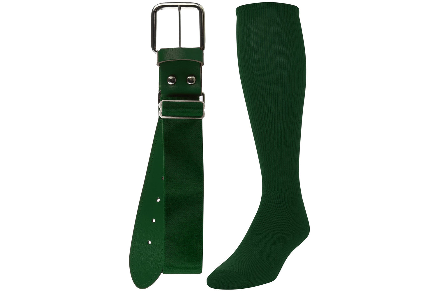 green baseball belt & socks