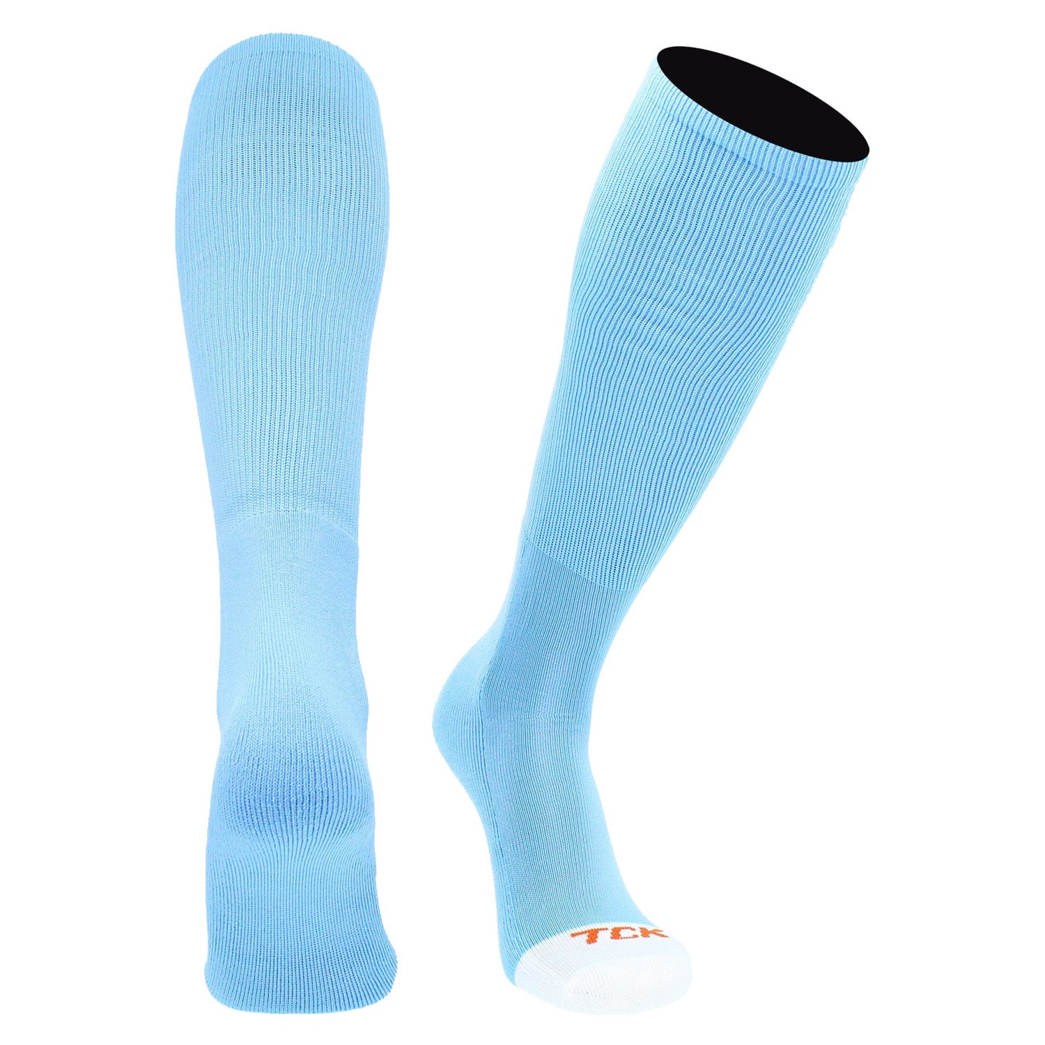 light blue over the calf tube socks