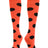 TCK Krazisox Polka Dot Over The Calf Socks (Neon Orange/Black, Small)