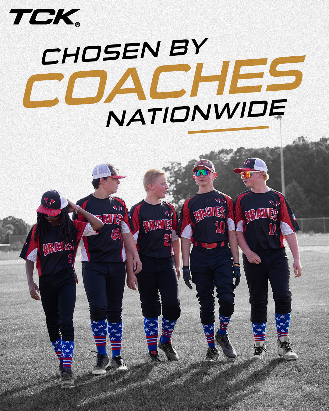 TCK Freedom Dugout USA Made Stars & Stripes OTK Socks