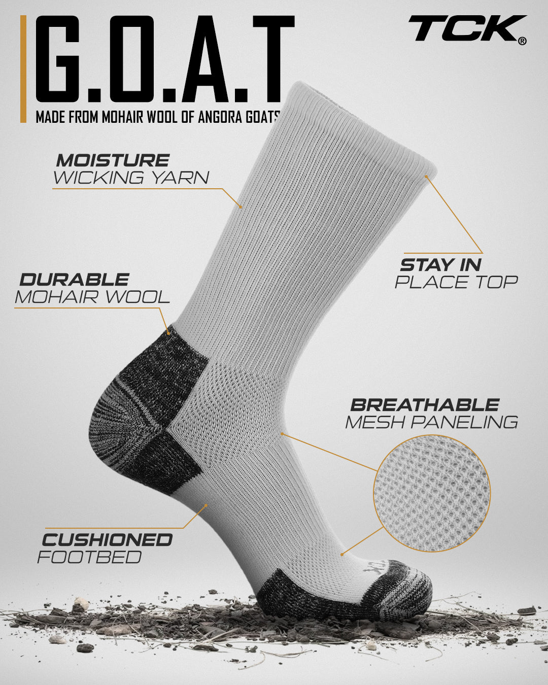 GOAT Socks Crew Length
