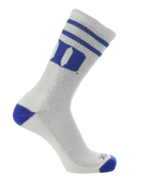 Duke Blue Devils Socks - Vintage Striped, NCAA Licensed (Large)