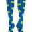 TCK Krazisox Polka Dot Over The Calf Socks (Electric Blue/Neon Yellow, Small)