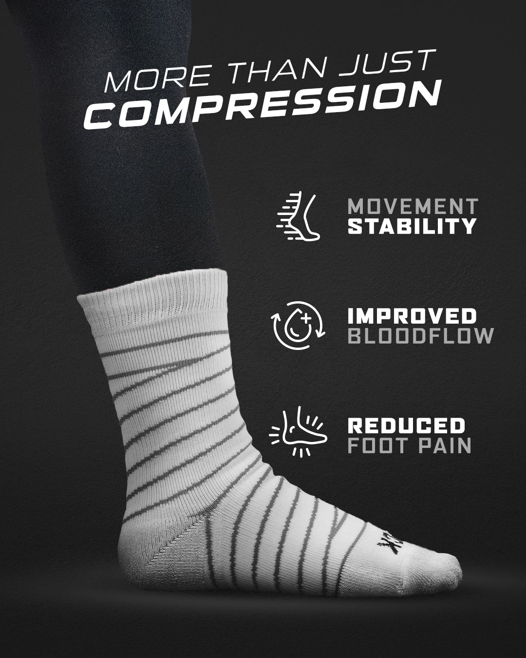 Custom Logo Tape Sock | LFSTPC Program (20-30 mmHg Ankle Compression)