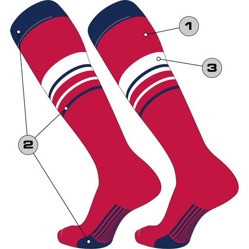 Custom Baseball Socks - Diamond Builder Pattern 3