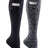 IQ 2 Pairs Black & Grey / Medium Performance Knee High Socks with Zip Pocket Miss Zippy