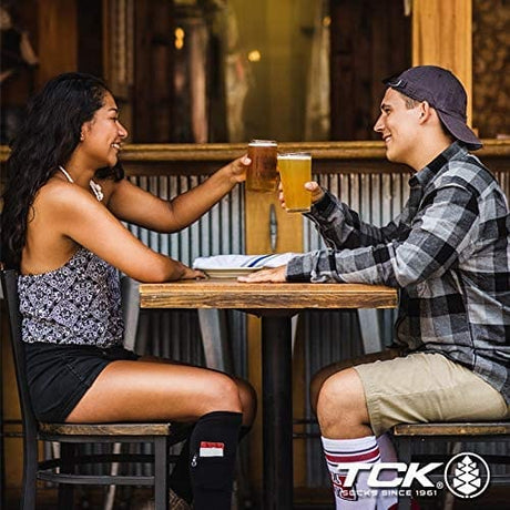 IQ 2 Pairs Black & Grey / Medium Performance Knee High Socks with Zip Pocket Miss Zippy