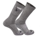 IQ Grey Heather -1 Pair / Large Zip Pocket High Performance Crew Socks