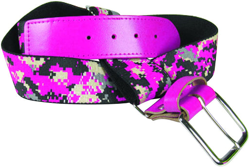 TCK Hot Pink / Adult Digital Camo Design Baseball Belt and Softball Belt