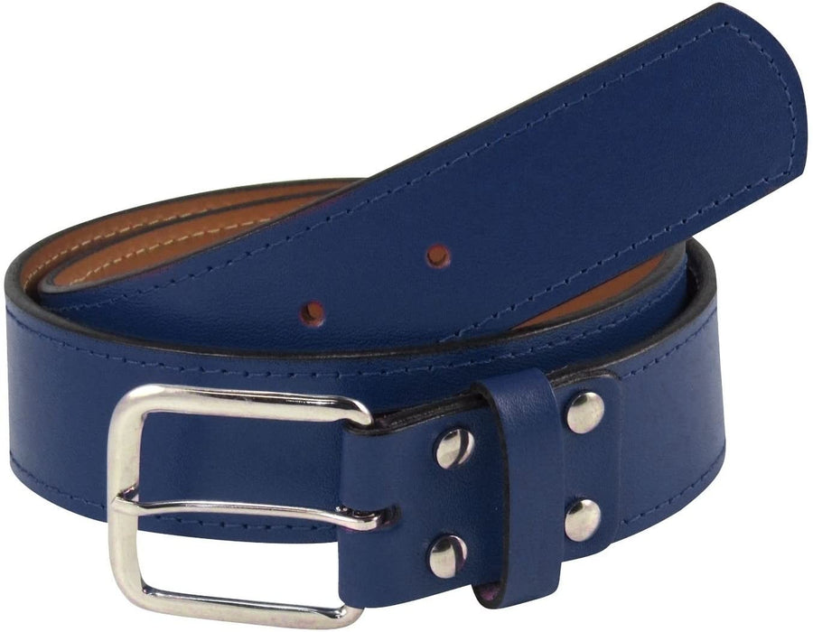 TCK Navy Blue / 30" Premium Leather Baseball Belt Softball Belt