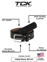 TCK Premium Leather Baseball Belt Softball Belt