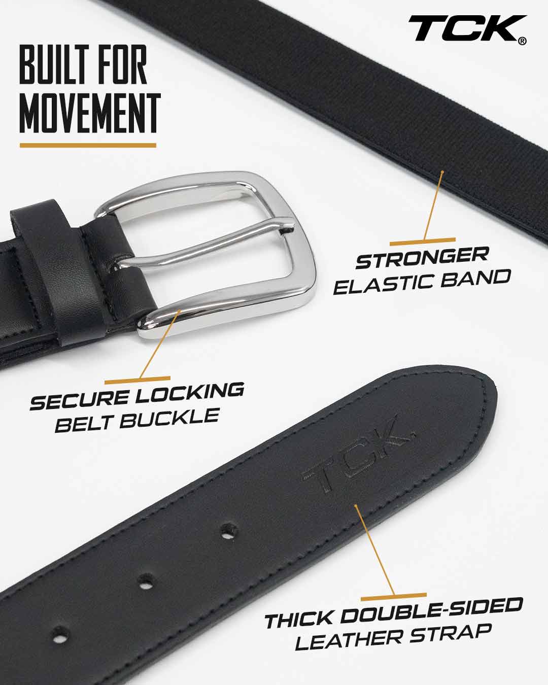 TCK Pro Baseball & Softball Belt | Premium Stretch Fit | Sizes for Youth & Adults