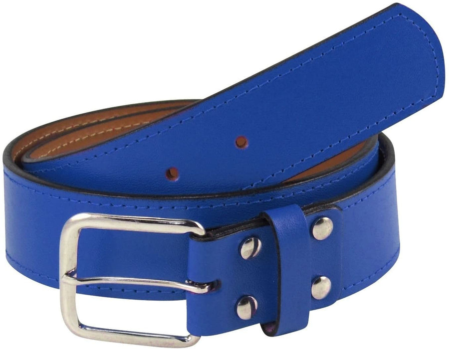 30mm Cyber Blue Leather belt - Peachy Belts