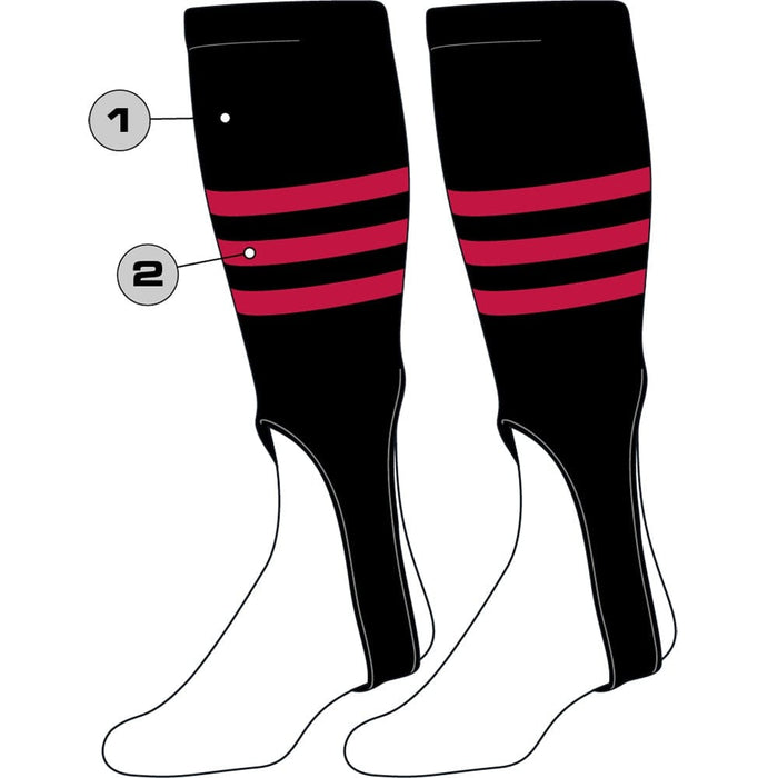 TCK Base/Stripes/Cut Length / Small Custom Baseball Stirrups - Pattern B